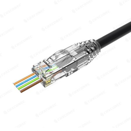 Cat6 UTP íves reteszelő, könnyen áthaladó RJ45 csatlakozó - Cat.6 UTP íves reteszelő, könnyen áthaladó RJ45 csatlakozó
